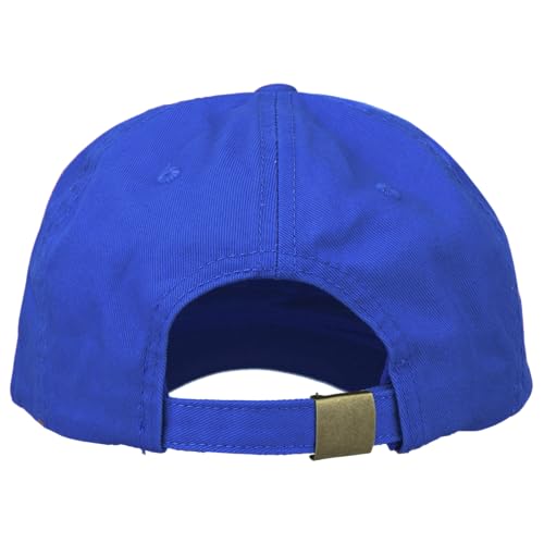 Gelante Cotton Twill Washed Unstructure Baseball Cap - Adjustable Blank Hat for Men Women - Wholesale Bulk Lot of 6 Pack - color: Solid Royal