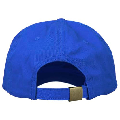 Gelante Cotton Twill Washed Unstructure Baseball Cap - Adjustable Blank Hat for Men Women - Wholesale Bulk Lot of 6 Pack - color: Solid Royal