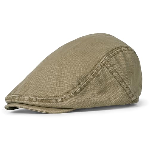 Clakllie Beret Ivy Flat Breathable Boina Caps Cotton Flat Ivy Gatsbay Hat Cotton Twill Newsboy Cap Driving Caps Forward Cap - color: Cdus-nbaf2504-khaki