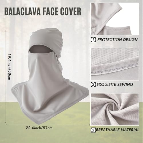 SATINIOR 3 Pcs Summer Balaclava - color: Pink,black,light Gray
