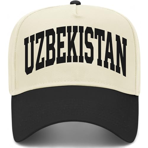Uzbekistan Collegiate Hat - color: Black/Natural