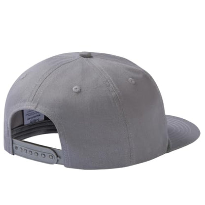BASSDASH Embroidered Soft Top Flat Brim Duck Hat Snapback Cap for Hunting, Fishing, and Outdoor Activities - color: Grey/Sunset Fishing