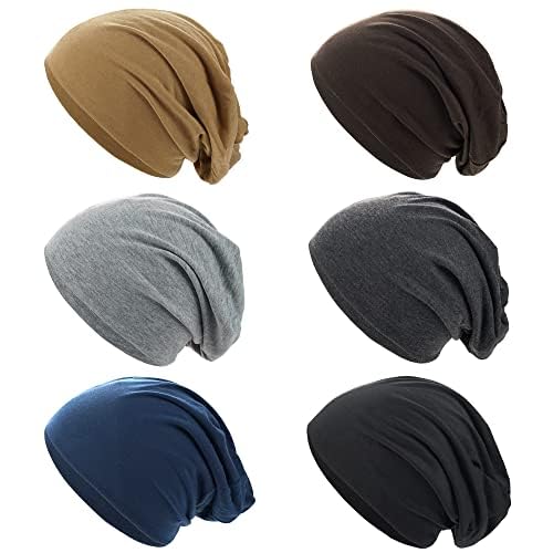 Slouchy Beanie for Women Men, Hip-Hop Soft Lightweight Running Hat - color: Black, Blue, Brown, Coffee, Gray