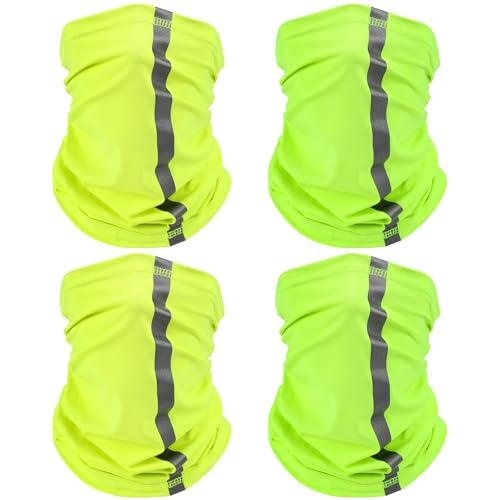 SATINIOR 4 Pcs Neck Gaiter Face Mask for Men - color: Bright Colors