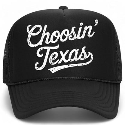 BROTHER TRUCKERS Choosin' Texas Distressed Mesh Back Hat - color: Black