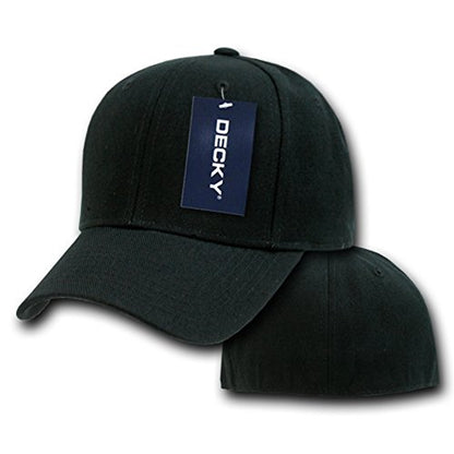 DECKY Fitted Cap - color: Black, size: 6 3/4