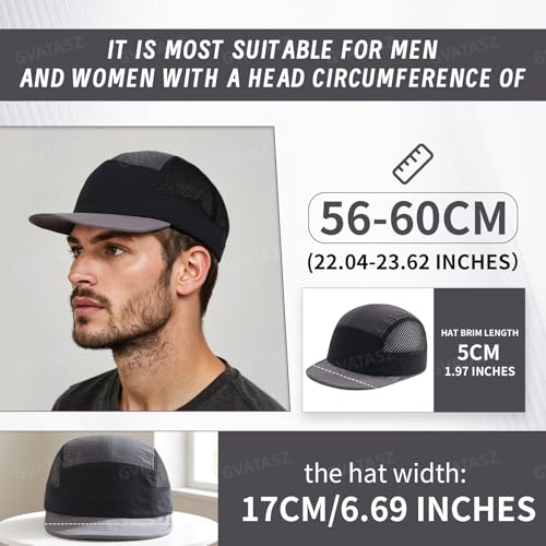 Soft Short Brim Hats Mens 5 Panel Baseball Cap Mesh Breathable Dad Hat Multi Color Running Hats Quick Dry Sports Cap - color: Mg-wcwmdym2536-black