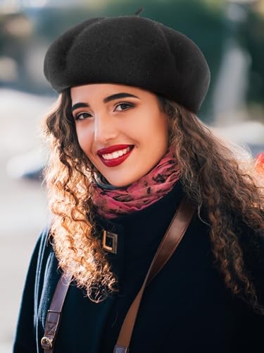 3/6 Pcs Beret Hats for Women - color: Ginger Color, size: Medium