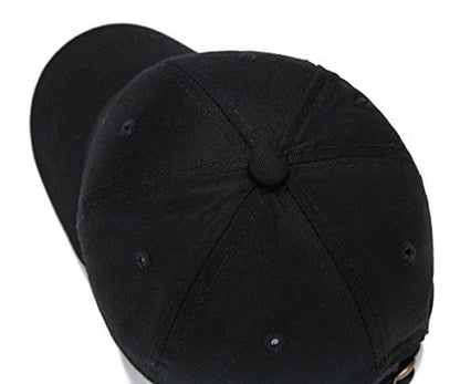 Edoneery Kids Baseball Hat, Adjustable Cotton Cap - color: Black, style: 3-8 Years