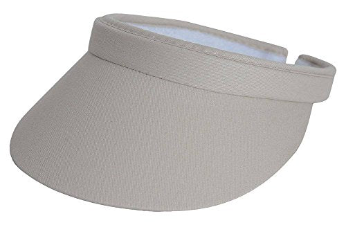 Mens Womens Sun Protection Sports Cotton Clip On Golf Tennis Visor - color: Putty