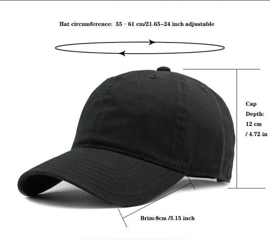 Unisex Vintage Baseball Cap Washed Cotton Adjustable Dad Hat - color: Black+light Khaki