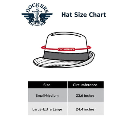 Dockers Men's Straw Fedora and Panama Hat - color: Natural Stripe, size: Small-Medium