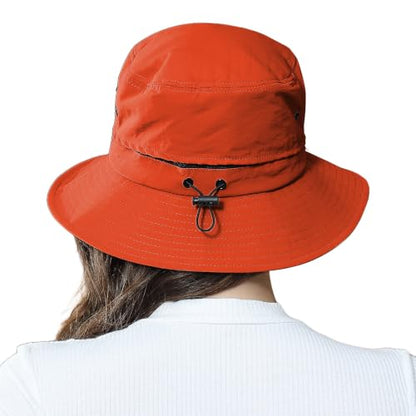 Packable Bucket Hat for Women Waterproof UV Protection Sun Hat - color: Brick