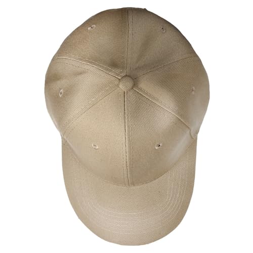 Falari Wholesale Bulk Lot 12-Pack Baseball Cap Adjustable Size Plain Blank Solid Color - color: Khaki