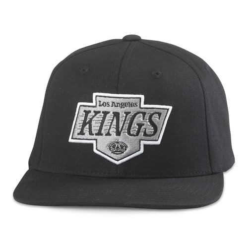 AMERICAN NEEDLE Officially Licensed NHL National Hockey League Archive 400 Adjustable Snapback Baseball Hat - color: Black (Los Angeles Kings)