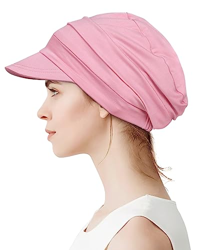 Alnorm Super Soft Breathable Viscose Slouch Hat Oversized Baseball Cap for Women - color: Light Pink