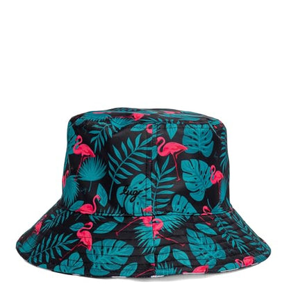 Lug Canopy Bucket Hat - color: Flamingo Black/Black Large Dot