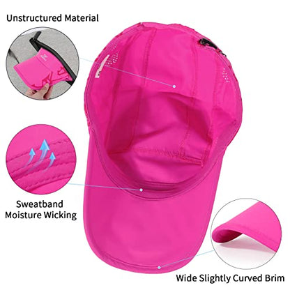 Running Hat Mesh Quick Dry Hat Baseball Cap for Women Men - color: Lakeblue+rosered
