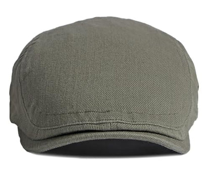 DIYDECAL Cotton Newsboy Flat Caps for Men, Womens Cabbie Driving Beret Hats - color: Green
