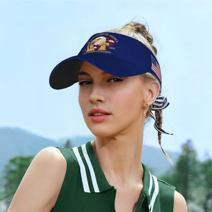 United States 250th Anniversary Hat America Patriotic Visor Caps for Women Men Adjustable Sun Hat - color: Usa 250th Anniversary 14