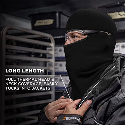 Balaclava, Winter Face Mask, Thermal Black Fleece, Ergodyne N-Ferno 6821