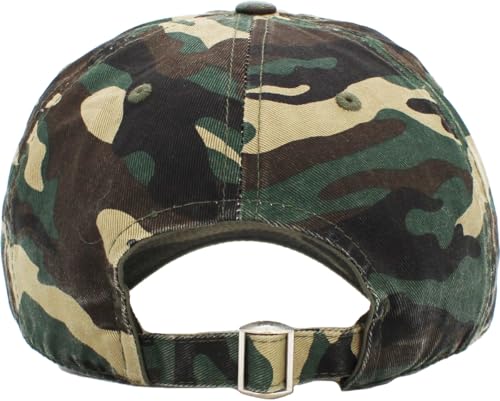 KBETHOS® Classic Washed Cotton Baseball Cap - color: Camo