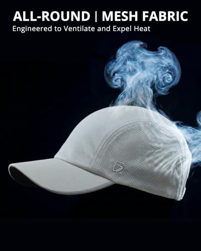 GADIEMKENSD Men’s Running Hat Performance Mesh Cap, Excellent Breathable - color: Light Gray