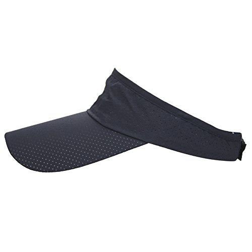 Mens Summer Quick-Dry Run Long Brim Empty Top Baseball Tennis Sun Hat Cap Visor - color: Navy