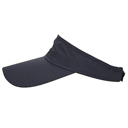 Mens Summer Quick-Dry Run Long Brim Empty Top Baseball Tennis Sun Hat Cap Visor - color: Navy