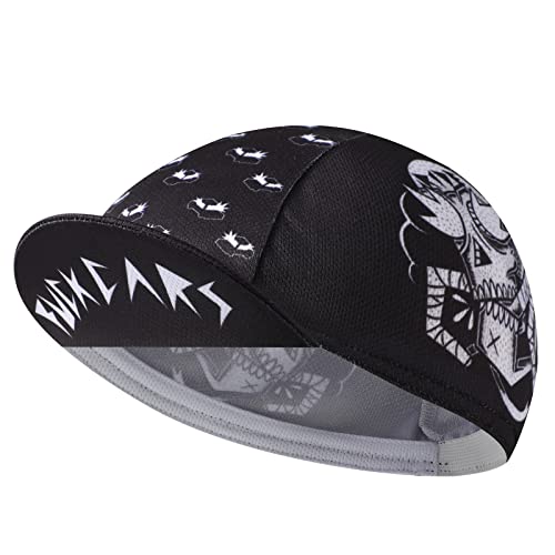 Black Cycling Cap - Polyester Funny Cycling Hat-Under Helmet - Cycling Helmet Liner Breathable&Sweat Uptake - color: Black 2