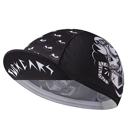 Black Cycling Cap - Polyester Funny Cycling Hat-Under Helmet - Cycling Helmet Liner Breathable&Sweat Uptake - color: Black 2