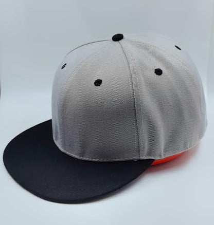 Back Closure Big Size Baseball Cap Hiphop Flat Peak Plain Sport Hats Oversize Large Men Fitted Caps - color: Black Gray