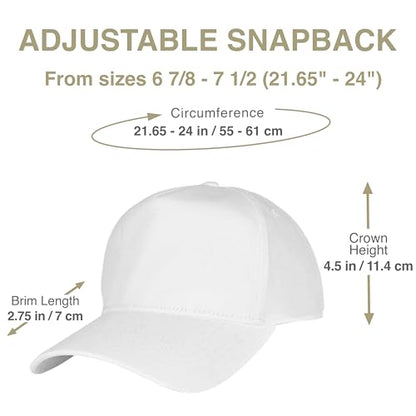 E BY ELIDAN A-Frame Trucker Hat, 5-Panel Blank Snapback - color: White