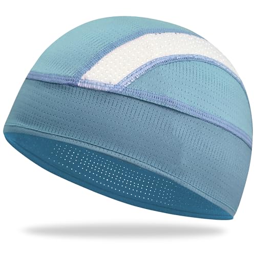 Cooling Skull Cap Breathable Mesh Helmet Liner Motorcycle Cycling - color: 1-light Blue