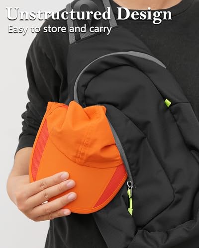 GADIEMKENSD Quick Dry Run Hat Cooling Breathable Mesh - color: Orange, size: 6 7/8-7 1/4