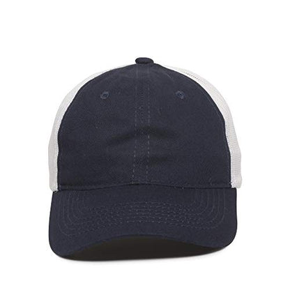Outdoor Cap Garment Washed Meshback Cap - color: True Navy/White