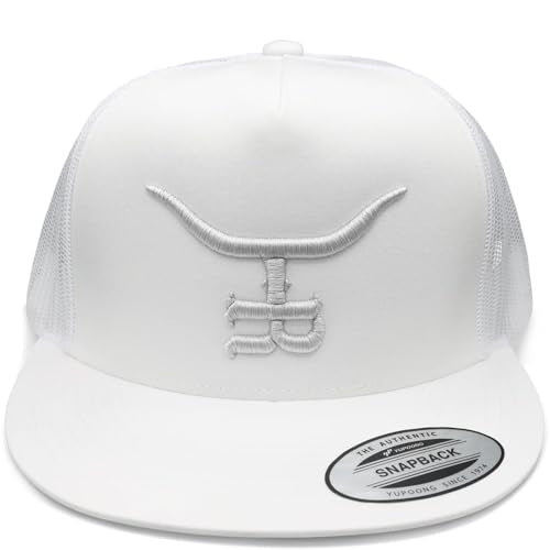 The Rancher Hat Co. Silver Bullet Western Trucker Hat - High Profile Adjustable Mesh Back Hat - color: White