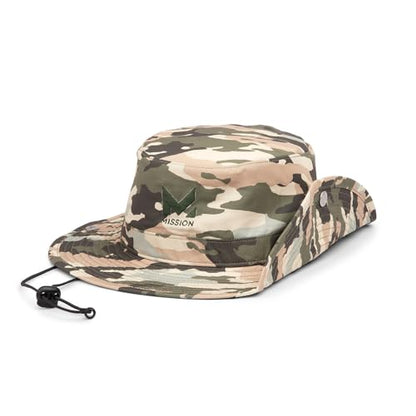 MISSION Cooling Bucket Hat - Unisex Wide-Brim Hat for Men & Women - Lightweight, Foldable & Durable - Cools Up to 2 Hours - color: Classic Camo Safari