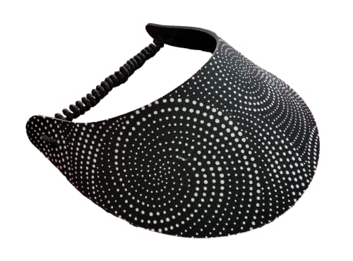 Women's Black White Design Lightweight Packable Foam Visor for Sun Protection and Outdoor Activities - color: B&w 12