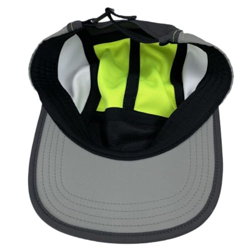 FASHIXD 5 Panel Hats for Men Baseball Cap Outdoor Sports Running Cap - color: Black/Yellow
