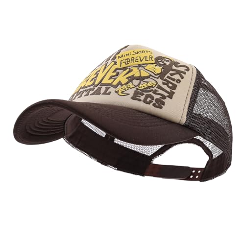 Breathable Snapback Trucker Hats Summer Baseball Caps Adjustable Outdoor Mesh Snap Back Hats for Daily Use - color: Mg-bcm2630-khaki