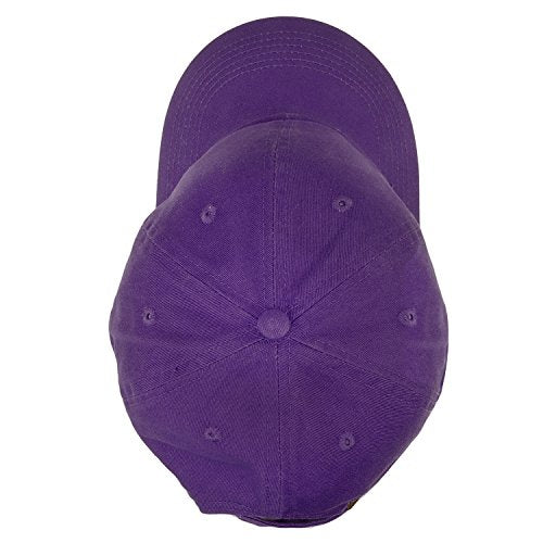Falari Classic Baseball Cap Dad Hat 100% Cotton Soft Adjustable Size - color: Dark Purple