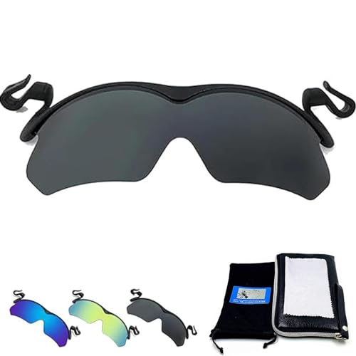 Polarized Clip-On Hat Sunglasses, Outdoor Sports Shades for Cycling - color: Black
