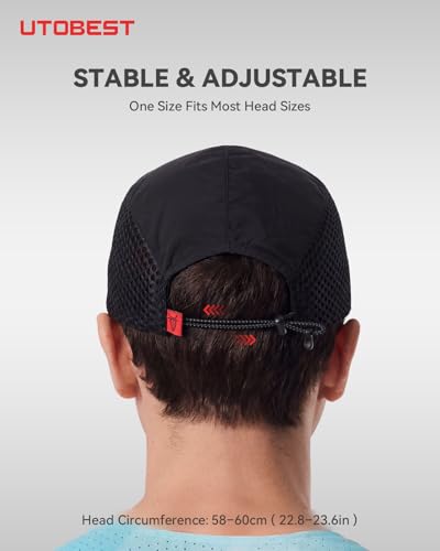 UTOBEST Race Day Performance Running Cap for Men Women - color: Black