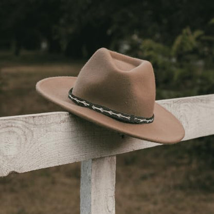 Gamboa Horsehair Hat Band for Cowboy Hats - color: Black