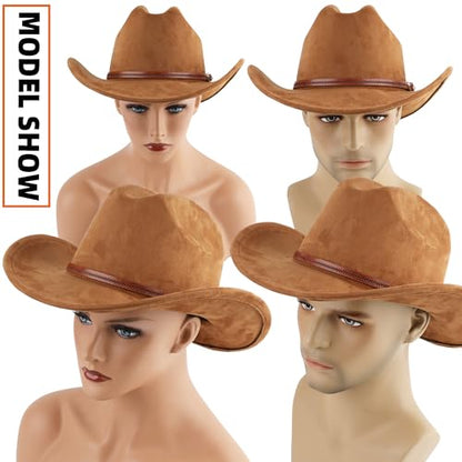 Pro Celia Cowboy Hat for Women and Men Wide Brim Western Cowgirl Hat - color: Brown