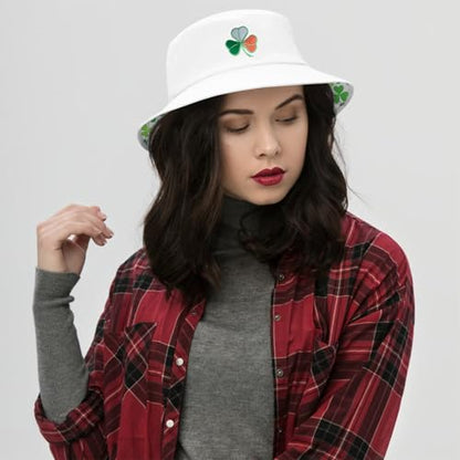 Bucket Hat for Men Women Funny Holiday Fishing Hat Cute Fisherman Cap - color: Stp White