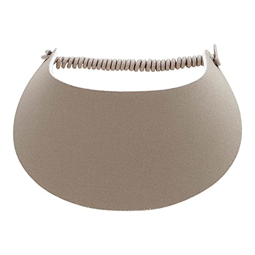 Fabric Foam Sun String Visor - color: Khaki