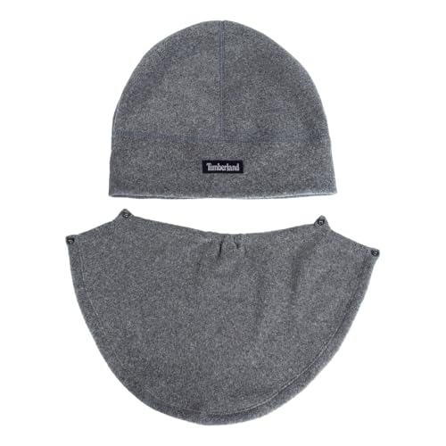 Timberland Men’s 2-in-1 Fleece Balaclava - Water Resistant, Convertible Hood with Face Cover, Soft Fleece for Cold Weather - color: Dark Grey Heather