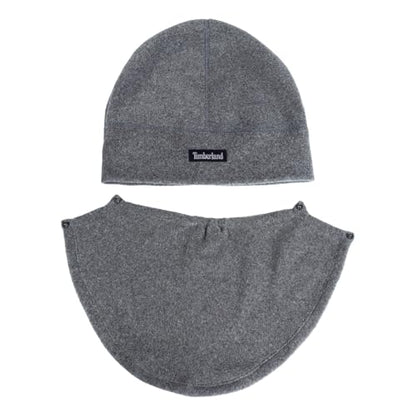 Timberland Men’s 2-in-1 Fleece Balaclava - Water Resistant, Convertible Hood with Face Cover, Soft Fleece for Cold Weather - color: Dark Grey Heather